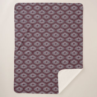 Couverture Sherpa motif marron flux et reflux