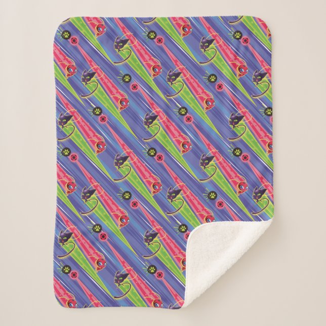 Couverture Sherpa Motif Miraculaire Kwamis Tikki & Plagg (Devant)