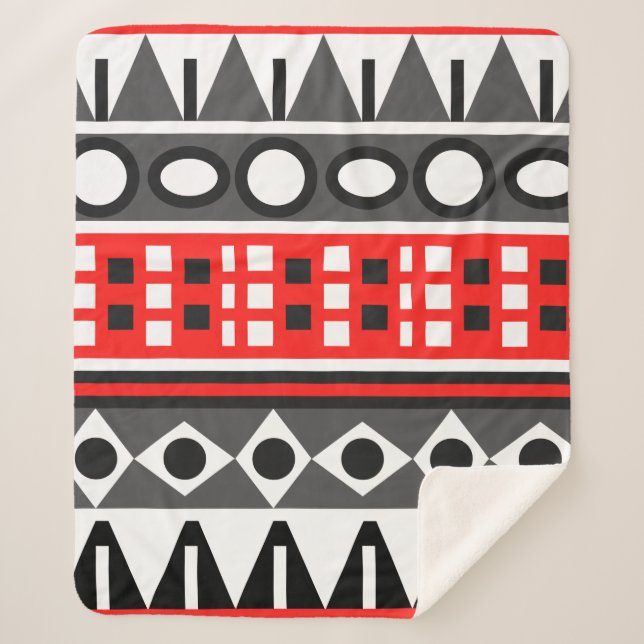 Couverture Sherpa Motif natif Aztec (Devant)