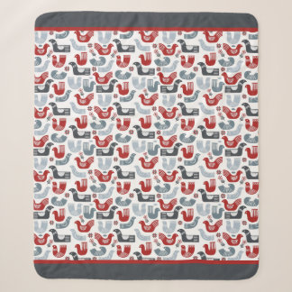 Couverture Sherpa Motif nordique d'art populaire