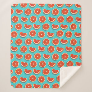 Couverture Sherpa Motif orange juteux doux
