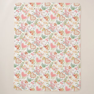 Couverture Sherpa motif ornements mariages