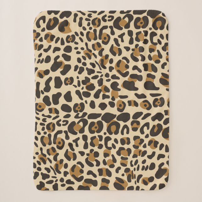 Couverture Sherpa Motif Poster de animal Leopard Jaguar (Devant)