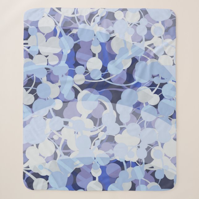 Couverture Sherpa Motif pourpre de microbe (Devant)