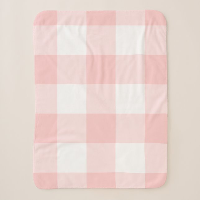 Couverture Sherpa Motif rose En vichy (Devant)