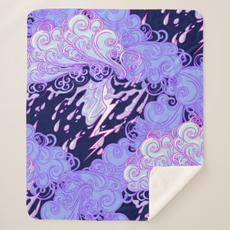 Couverture Sherpa Motif sans couture. Clo décorative de style rétro