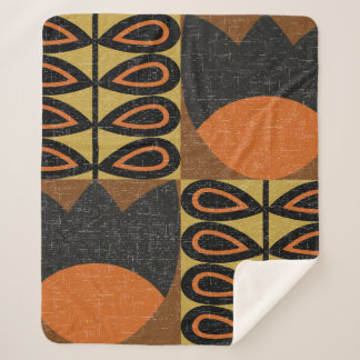 Couverture Sherpa motif sans couture dans le style scandinave. Réini