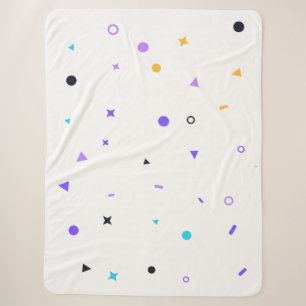 Couverture Sherpa Motif sans couture de confettis de Memphis
