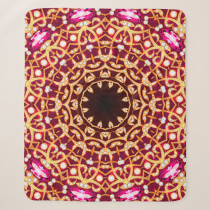 Couverture Sherpa Motif sans couture de luxe mandala broch