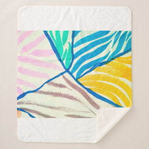 Couverture Sherpa Motif sans couture de luxe vintage