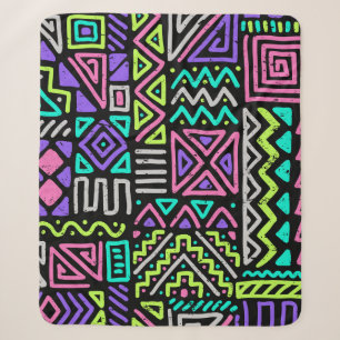 Couverture Sherpa motif sans faille avec lignes abstraites. géométr