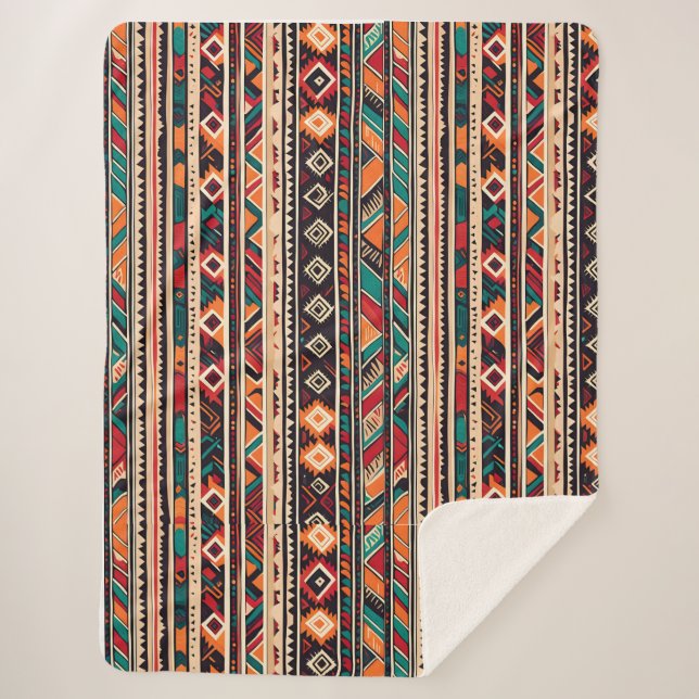 Couverture Sherpa motif sans soudure avec éléments, sans soudure eth (Devant)