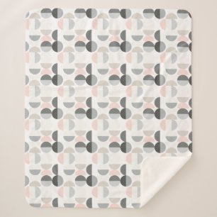 Couverture Sherpa Motif scandinave de demi-cercle de style