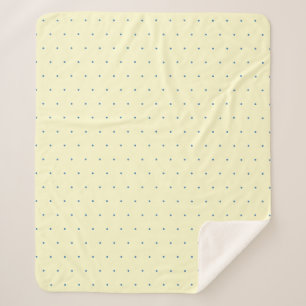 Couverture Sherpa Motif simple crème et bleu clair Polka