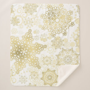 Couverture Sherpa Motif Snowflake