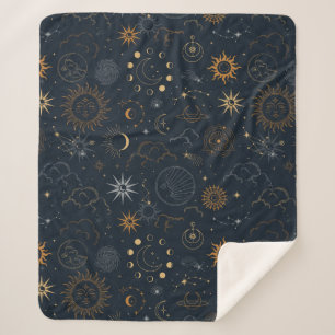 Couverture Sherpa Motif Stars & Planètes