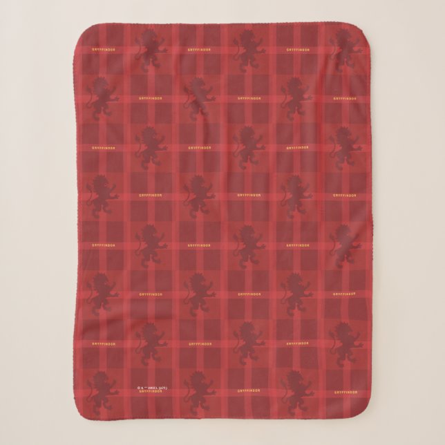 Couverture Sherpa MOTIF Tartan GRYFFINDOR™ (Devant)