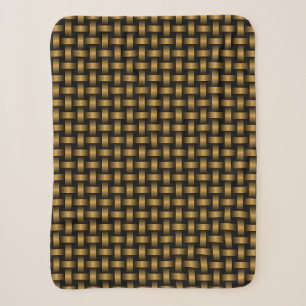 Couverture Sherpa Motif Tissé Orange Noir