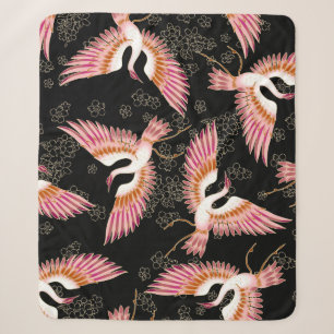 Couverture Sherpa Motif traditionnel japonais kimono Motifs