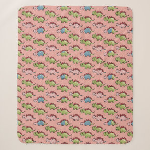 Couverture Sherpa Motif transparent de dinosaure mignon