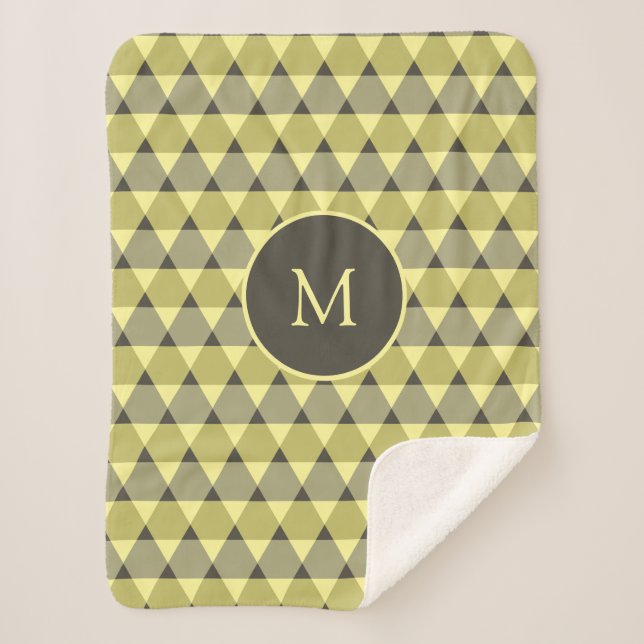 Couverture Sherpa Motif triangles (Devant)