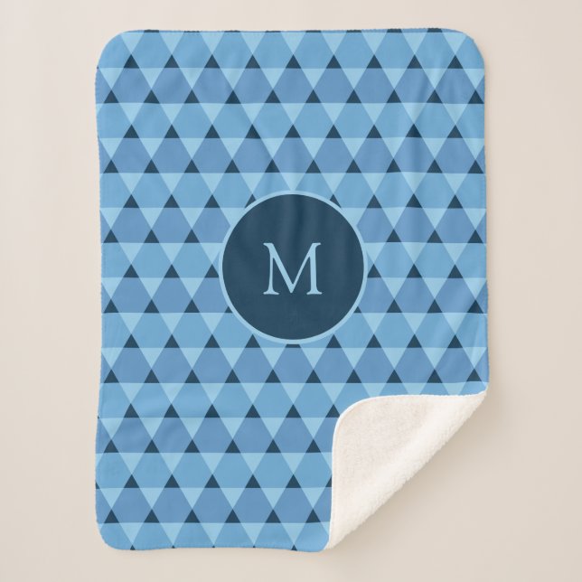 Couverture Sherpa Motif triangles (Devant)