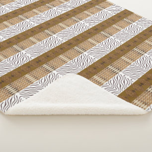 Couverture Sherpa motif tribal africain ethnique