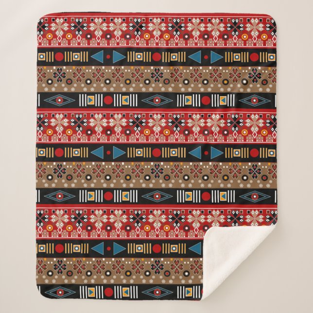 Couverture Sherpa Motifs africains, motifs orientaux jeter l'oreille (Devant)