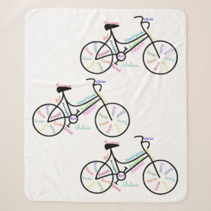 Couverture Sherpa Motivation du vélo mots inspirants
