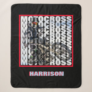 Couverture Sherpa Motocross Sports Dirt Biker Personnalisé
