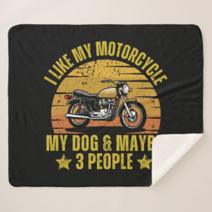 Couverture Sherpa Motocyclette de chien