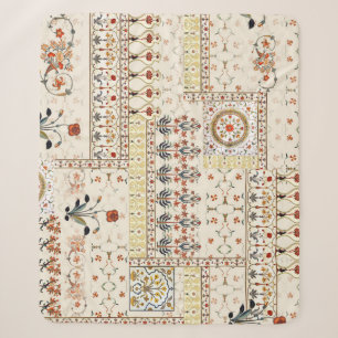 Couverture Sherpa Mughal Floral Paisley : Ethnic Digital Elegance.
