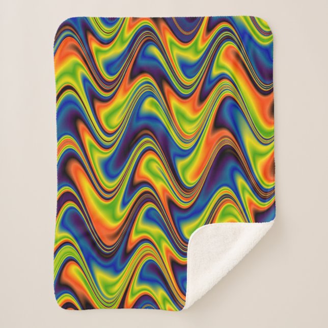 Couverture Sherpa Multicolor Abstrait (Devant)