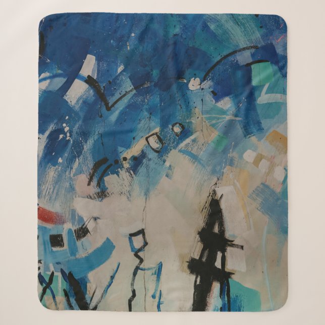 Couverture Sherpa Multicolored abstract wall (Devant)