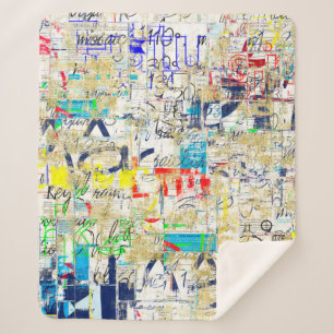 Couverture Sherpa Mur de rue de graffitis. Grunge wallart, rue, dos
