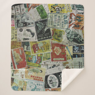 Couverture Sherpa Mur publicitaire vintage de Hong Kong.