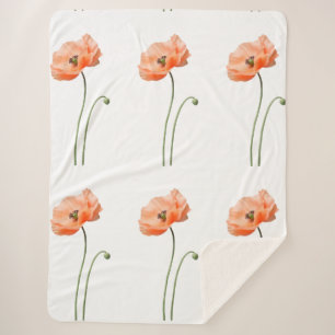 Couverture Sherpa « Murmure de pêche » « Fleur solitaire » « Éléganc