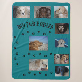 Couverture Sherpa My Fur Babies Turquoise 8 photos