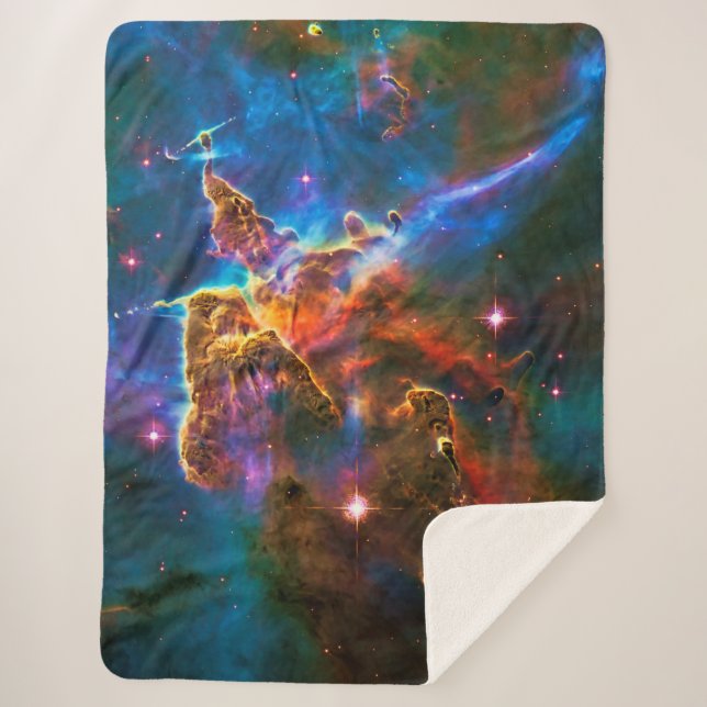 Couverture Sherpa Mystic Mountain, Carina Nebula, photo spatiale (Devant)