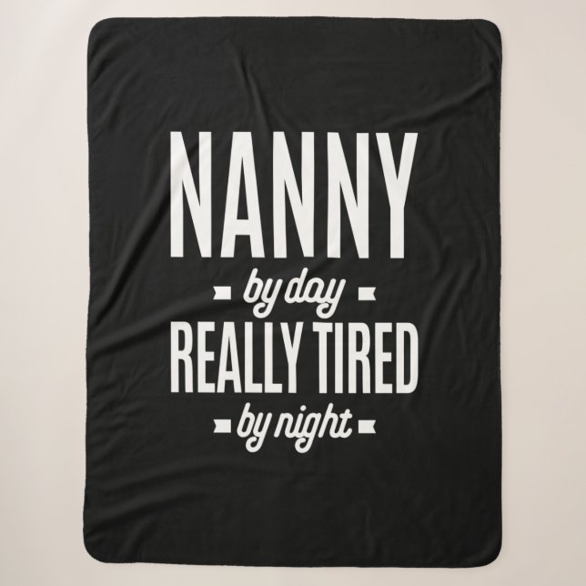 Couverture Sherpa Nanny By Day Vraiment Fatigué Par La Nuit (Devant)