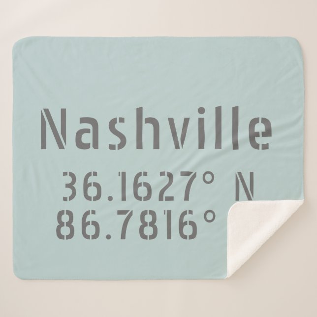 Couverture Sherpa Nashville Latitude Longitude (Devant (Horizontal))