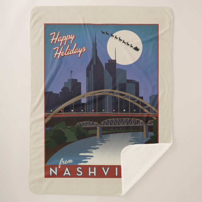 Couverture Sherpa Nashville Skyline (Devant)