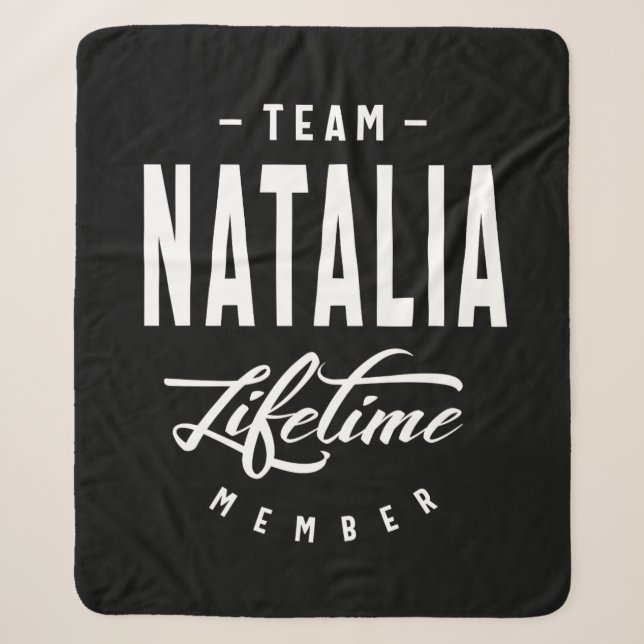 Couverture Sherpa Natalia Nom Personnalisé Anniversaire Cadeau Cadea (Devant)