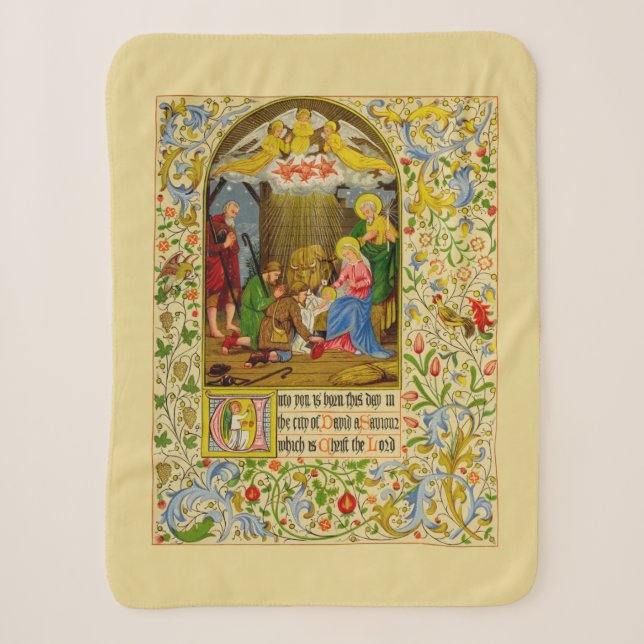 Couverture Sherpa Nativité | Un enfant vous est né aujourd'hui (Devant)