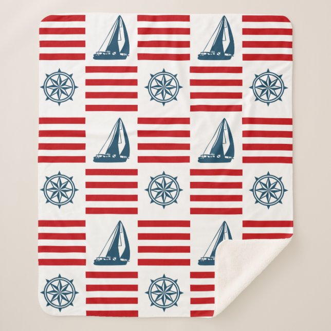 Couverture Sherpa Nautical design (Devant)