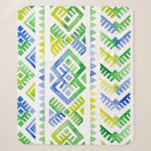 Couverture Sherpa Navajo Hommage : Aquarelle, Majesté de la tribu