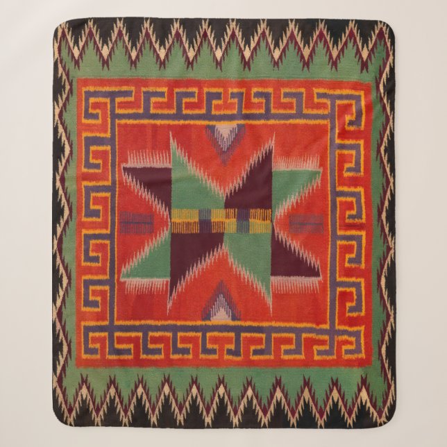 Couverture Sherpa NAVAJO INDIAN 1800s HORSE SADDLE BLANKET SHERPA (Devant)