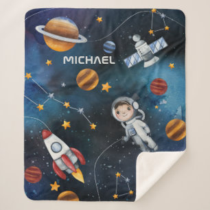 Couverture Sherpa Navette d'astronaute spatiale personnalisée