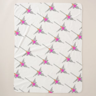 Couverture Sherpa Nazca Lines Hummingbird Motif
