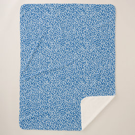 Couverture Sherpa Nebulas Bleu aux points de neige blancs
